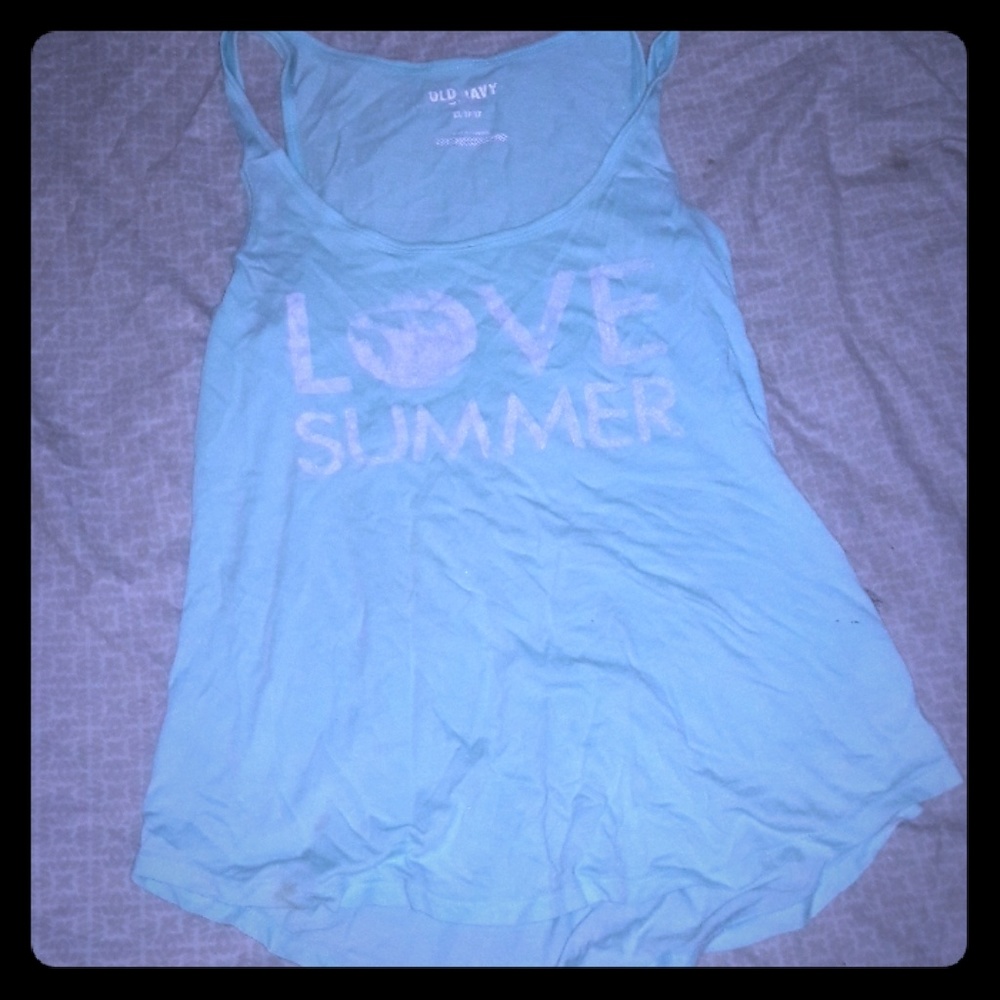 Teal old navy tank top